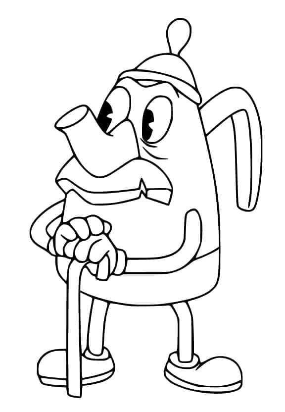 Eğlenceli Cuphead Boyama Sayfası