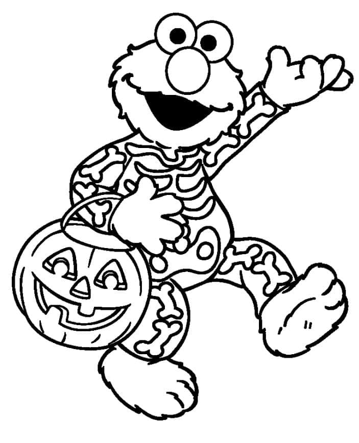 Elmo Baskı için Boyama Sayfası