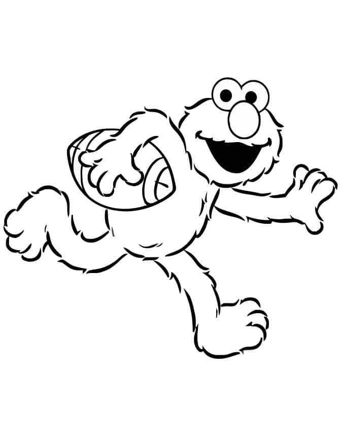 Elmo Baskı Boyama Sayfası