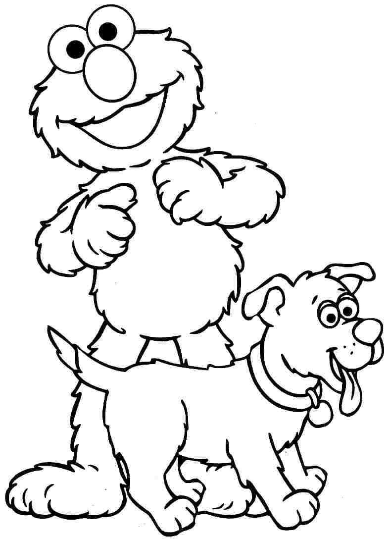 Elmo Ücretsiz Resim Boyama Sayfası