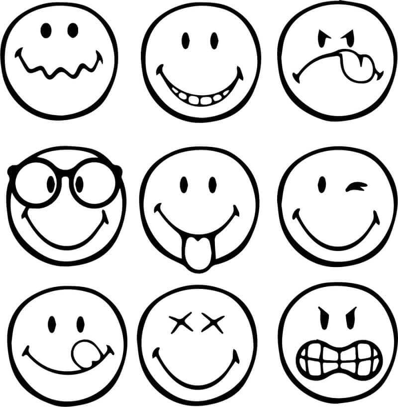 Emoji (13) Boyama Sayfası
