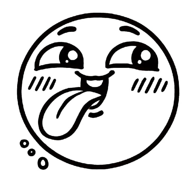 Emoji Çizim Şablonu Boyama Sayfası