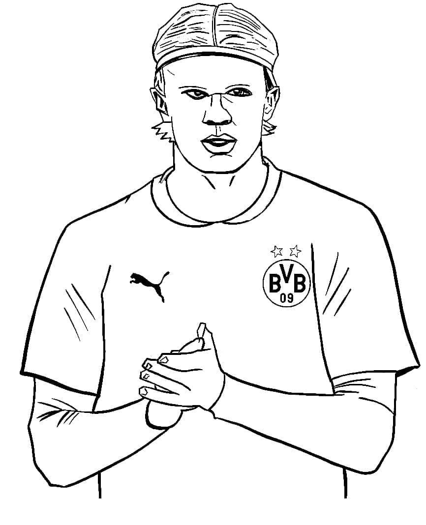 Erling Haaland Futbolcu Boyama Sayfası