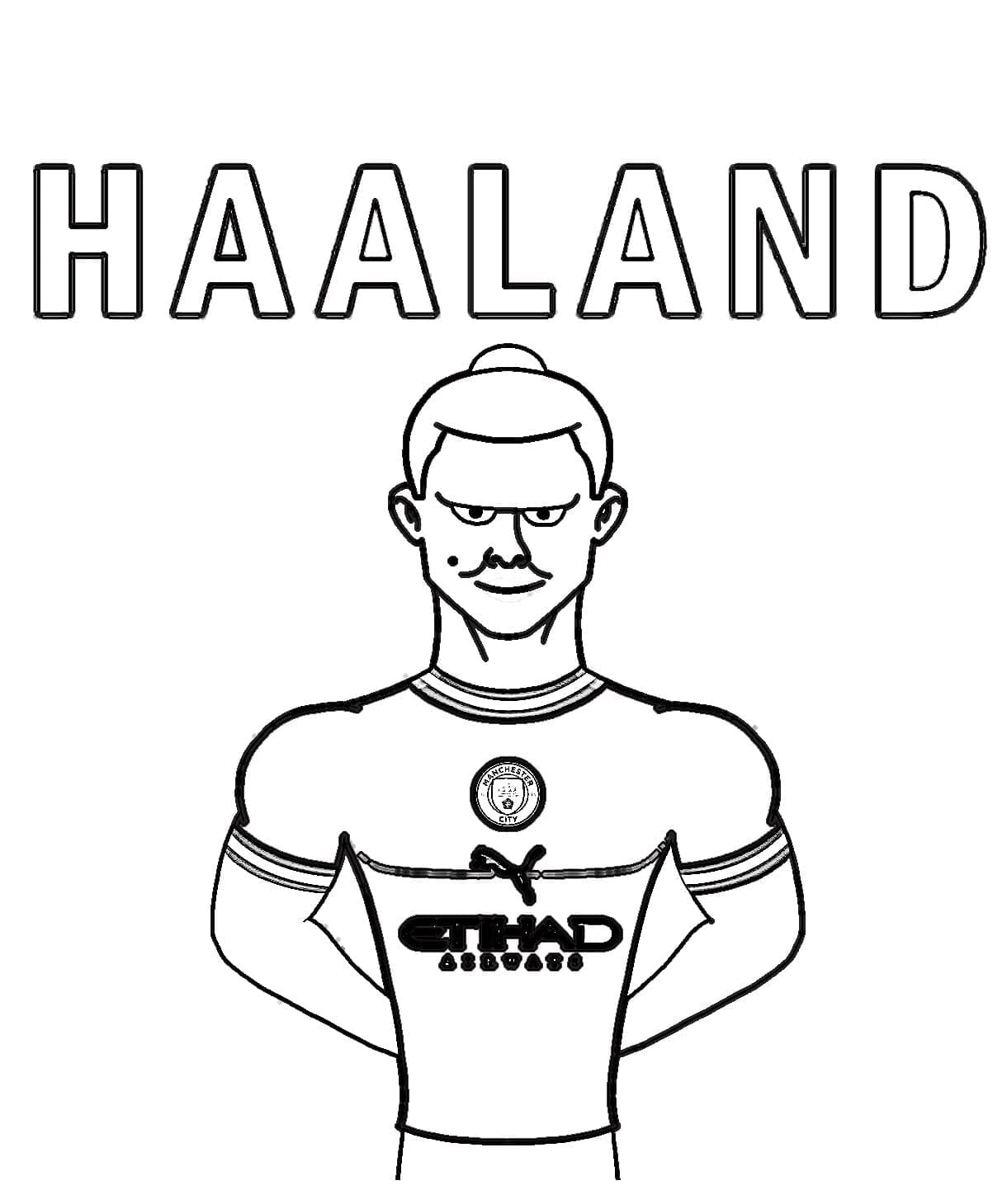 Erling Haaland Ücretsiz Çocuklar İçin Boyama Sayfası