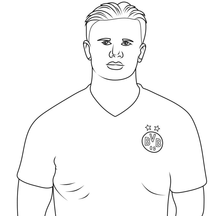 Erling Haaland Yazdır Boyama Sayfası
