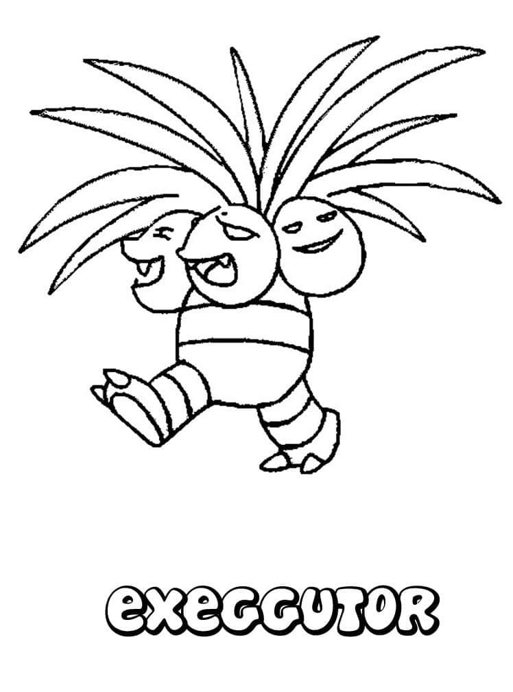 Exeggutor Pokemon Boyama Sayfası