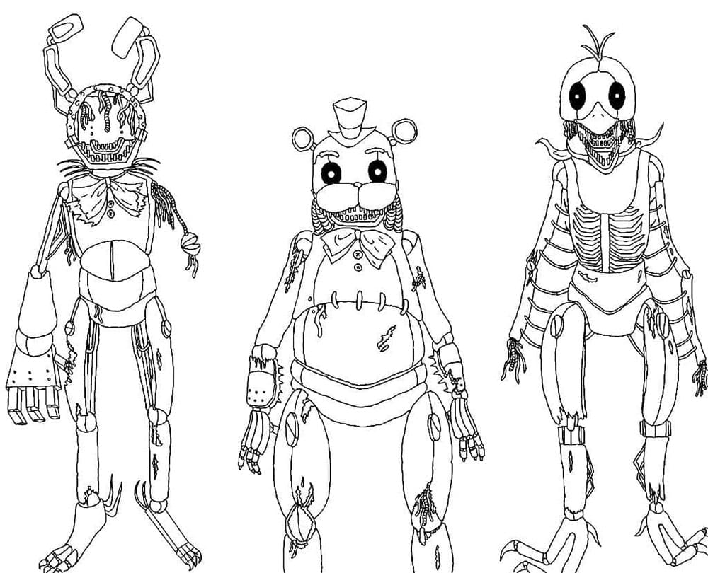 FNAF Oyunu Boyama Sayfası