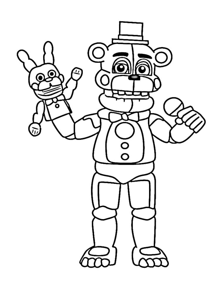 FNAF Yazdırmak İçin Boyama Sayfası