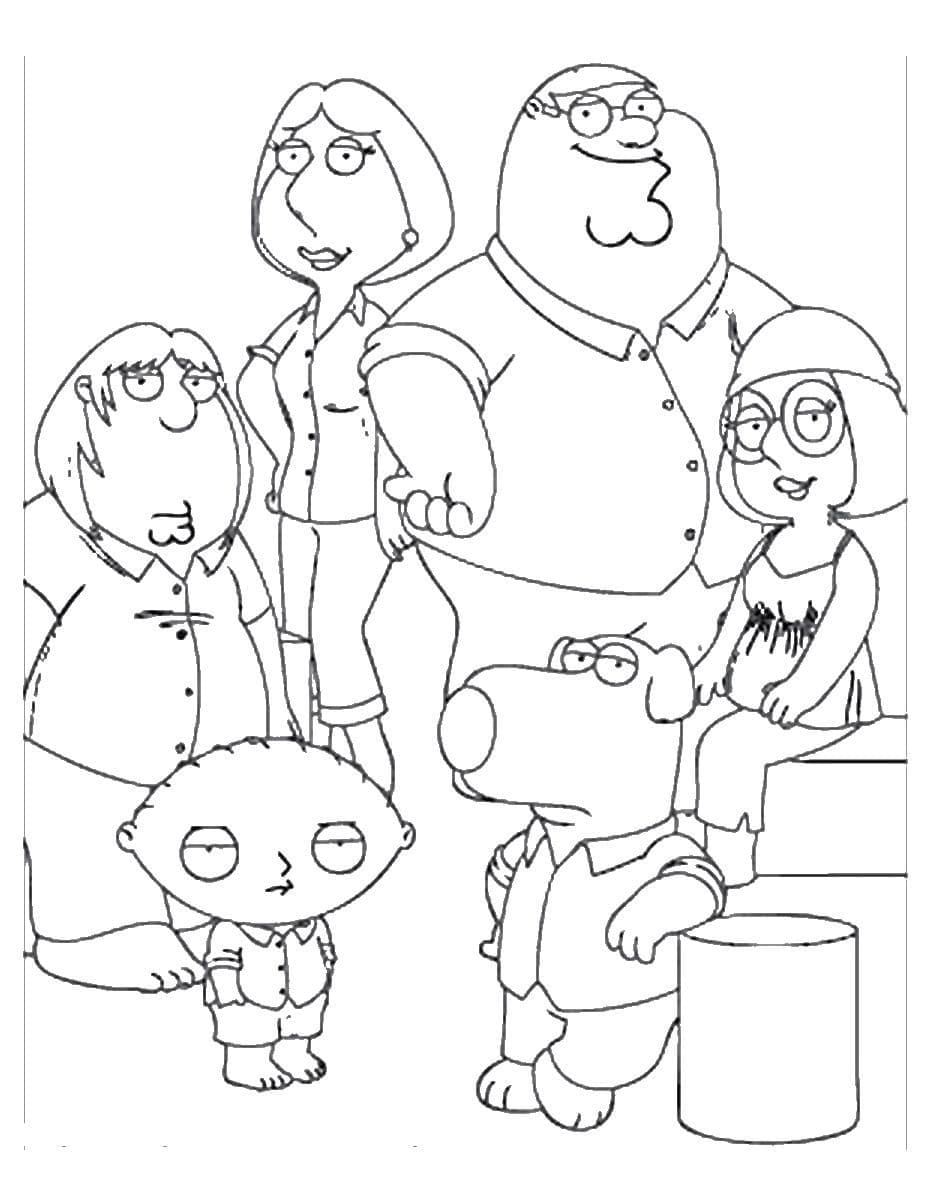Family Guy Yazdırma Boyama Sayfası