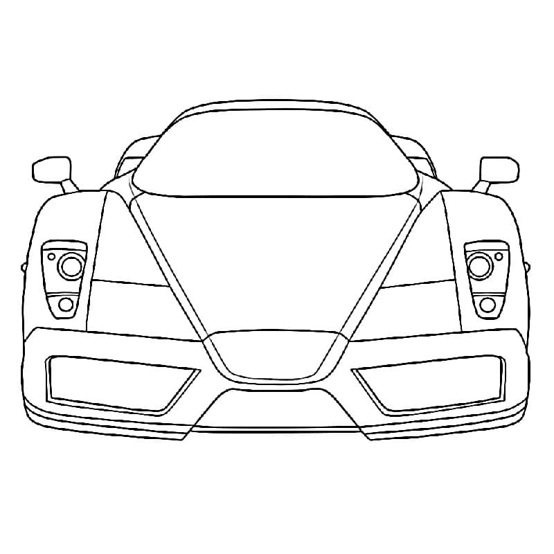 Ferrari Basılabilir Görüntü Boyama Sayfası