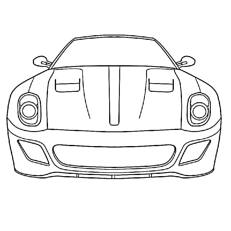 Ferrari Görüntüsü Boyama Sayfası