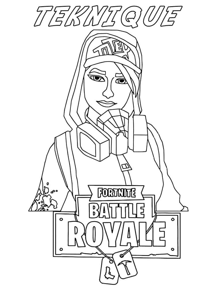 Fortnite Ücretsiz Çizim Boyama Sayfası
