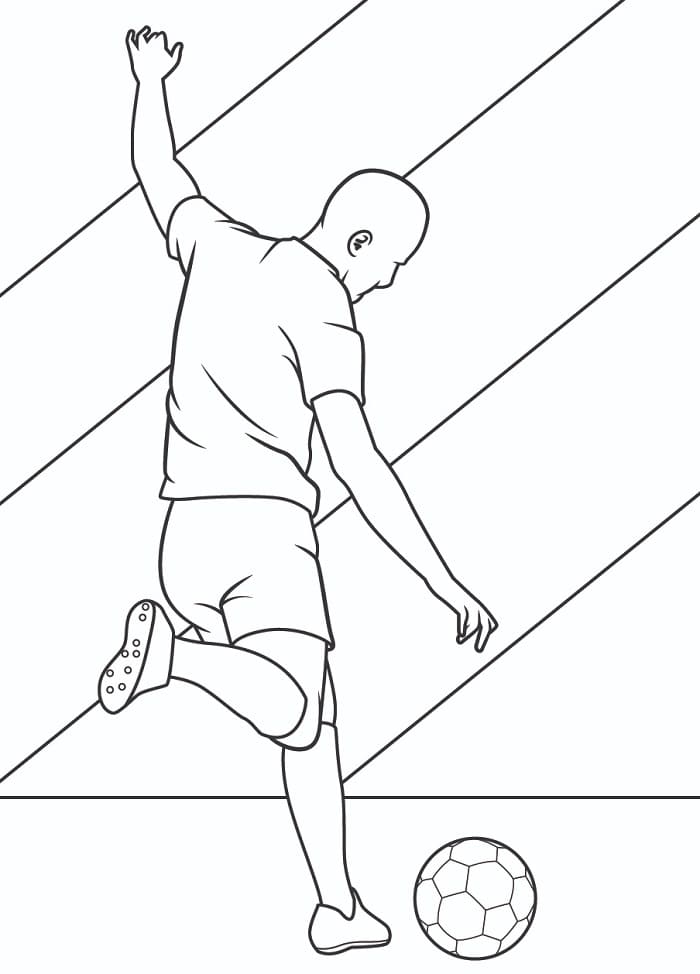 Futbol Baskı Boyama Sayfası