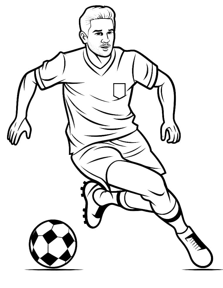 Futbol Ücretsizce Boyama Sayfası