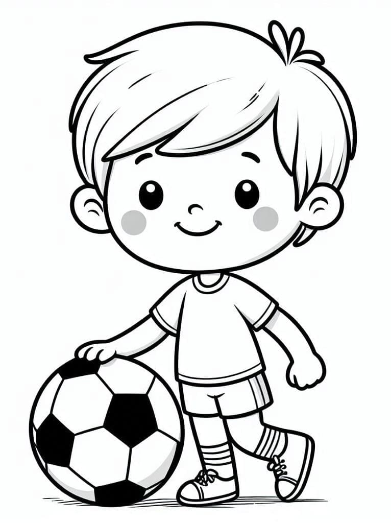 Futbol sporu Boyama Sayfası