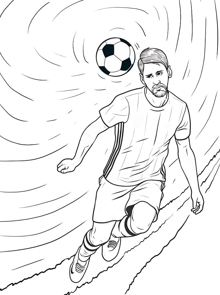 Futbolcu Lionel Messi Boyama Sayfası