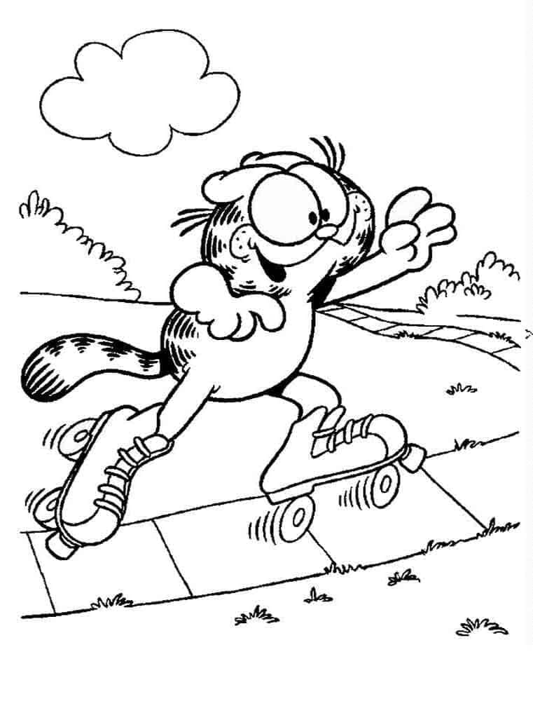 Garfield Renklendirme Boyama Sayfası
