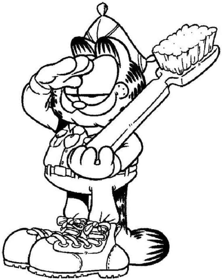 Garfield Ücretsiz Görsel Boyama Sayfası