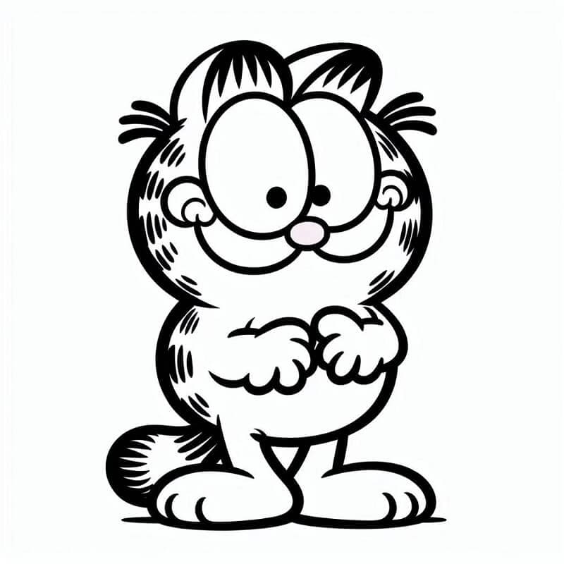 Garfield Yazdırılabilir Resim Boyama Sayfası