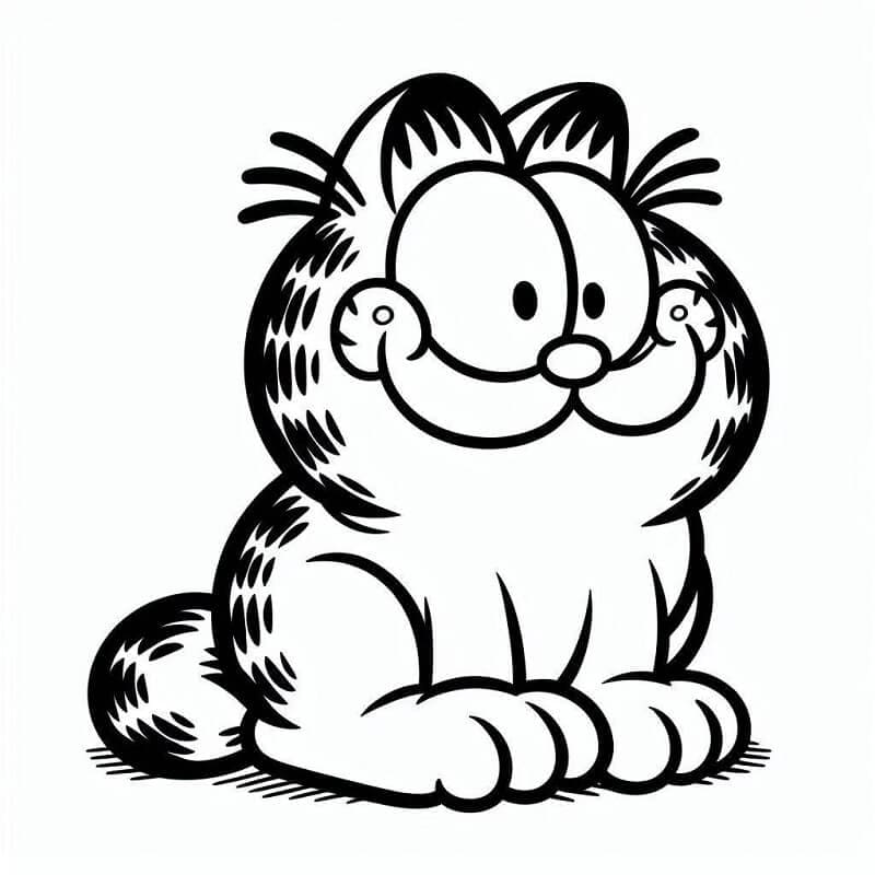 Garfield Yazdırmak İçin Boyama Sayfası