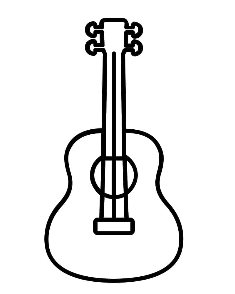 Gitar (12) Boyama Sayfası