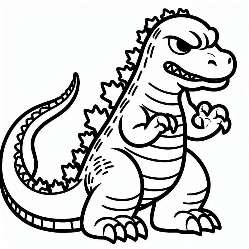 Godzilla Boyama Sayfaları