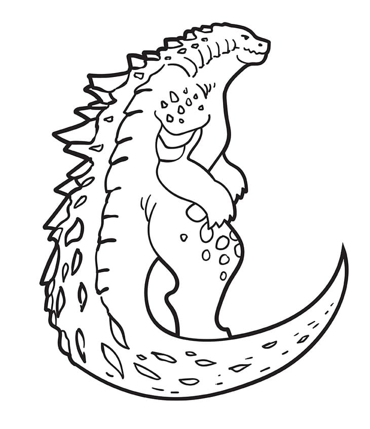 Godzilla Görseli Boyama Sayfası