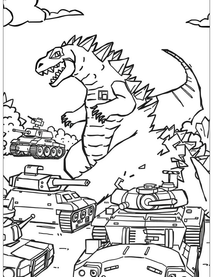 Godzilla Resmi Boyama Sayfası