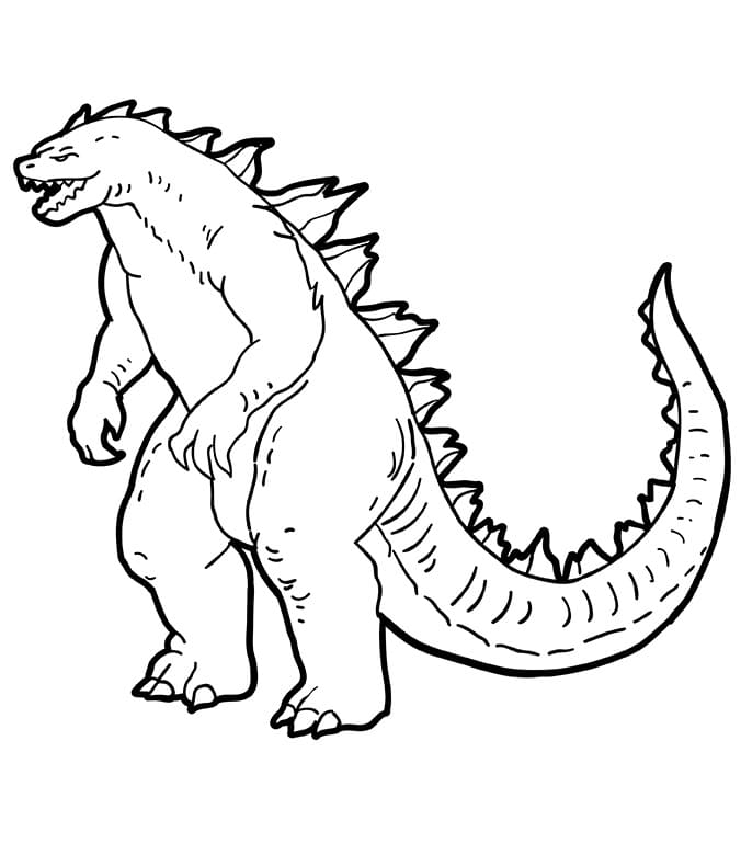 Godzilla’i Renklendir Boyama Sayfası