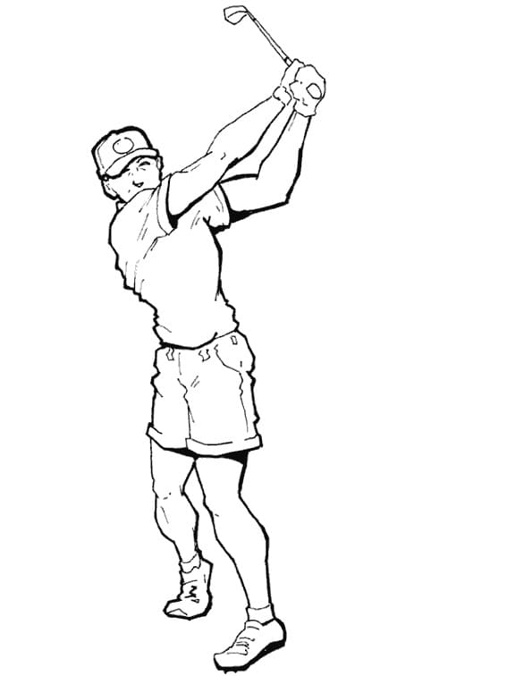Golf Baskısı Boyama Sayfası