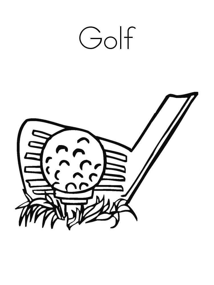 Golf Oynamak Boyama Sayfası