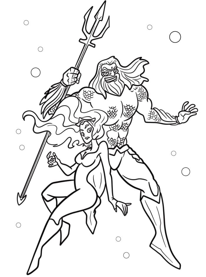 Güçlü Aquaman Boyama Sayfası