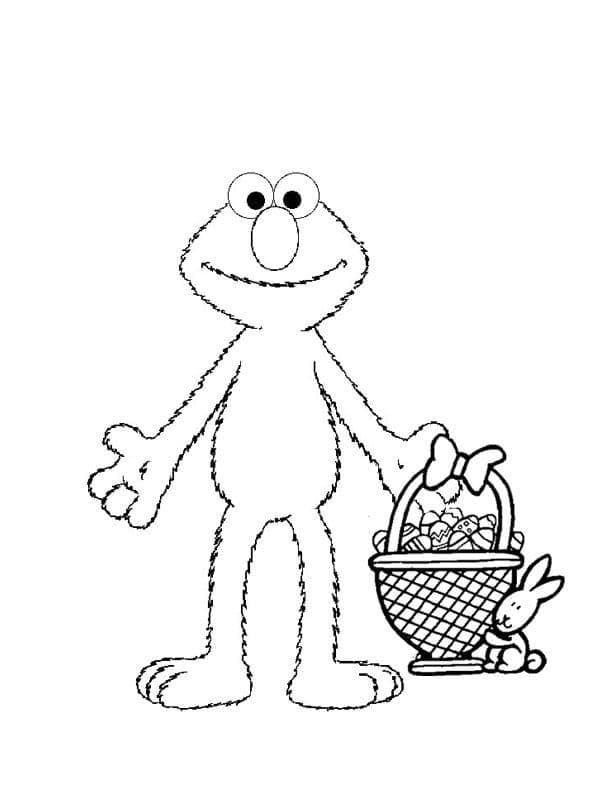 Gülen Elmo Boyama Sayfası