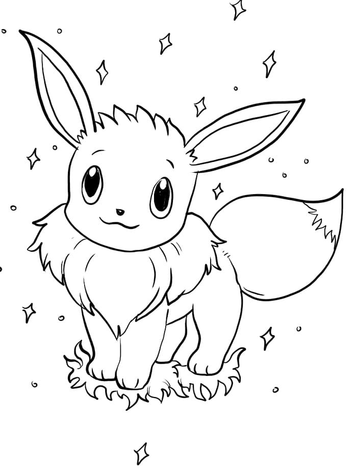 Gülümseyen Eevee Boyama Sayfası