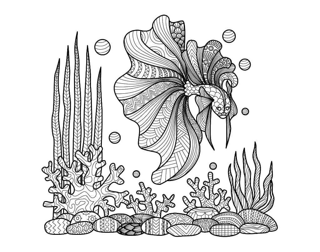 Güzel Zentangle Desen Boyama Sayfası