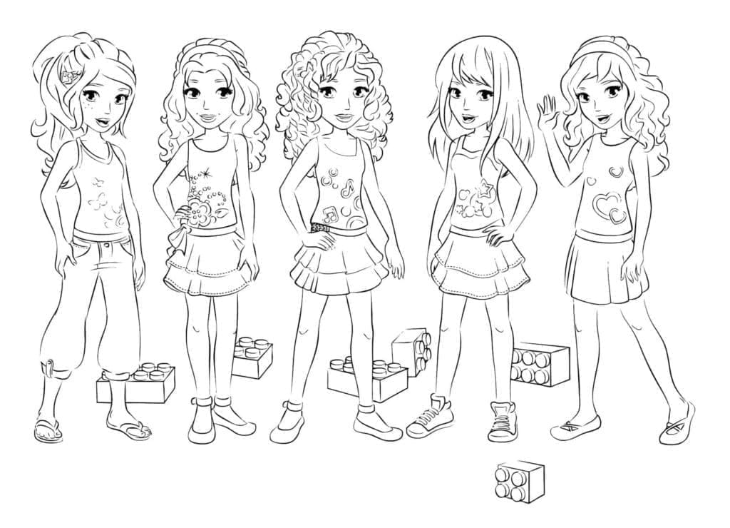 Güzeller Lego Friends Boyama Sayfası