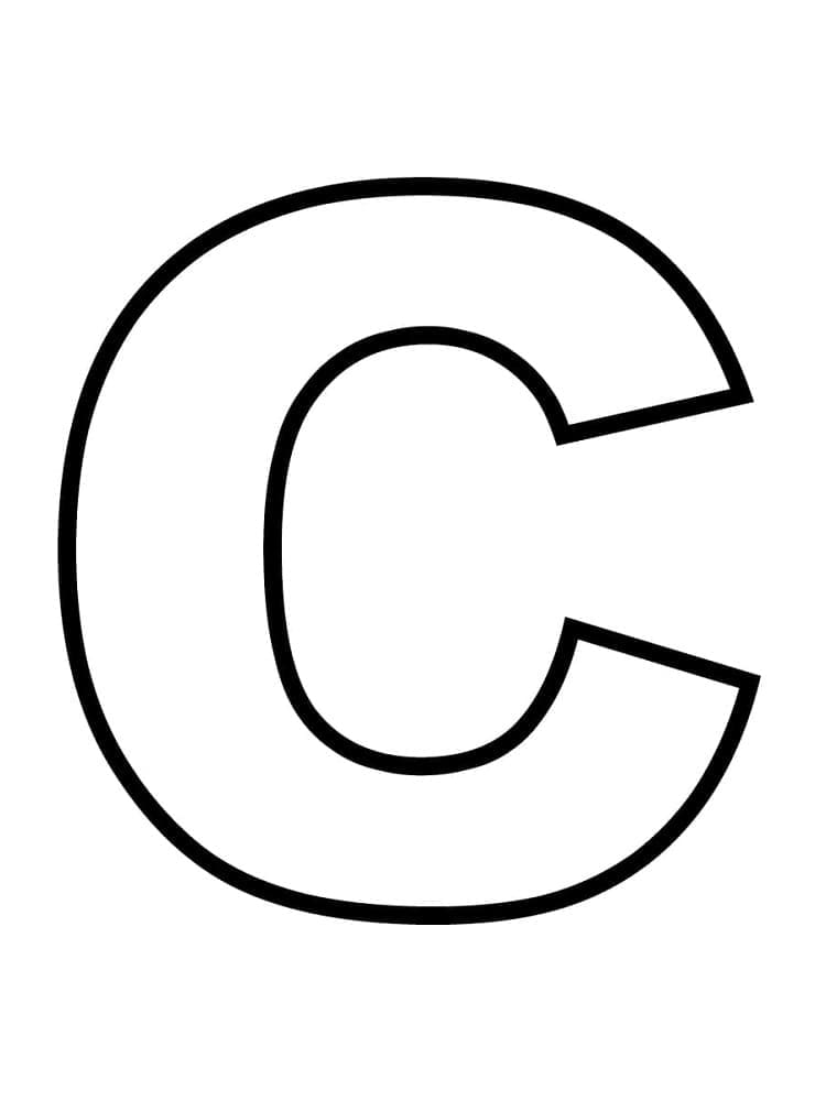 Harfi C Alfabe Boyama Sayfası