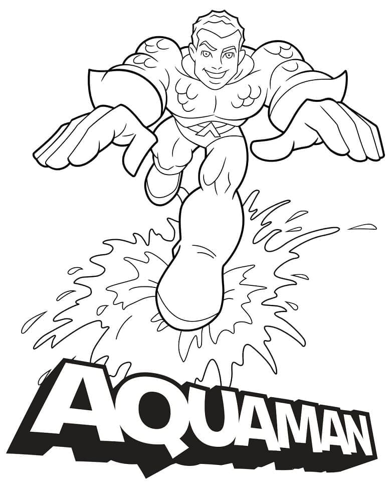 Harika Aquaman Boyama Sayfası