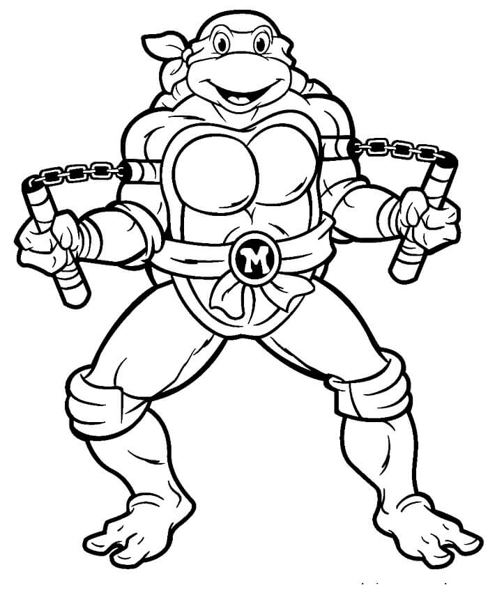 Harika Ninja Kaplumbağalar Boyama Sayfası