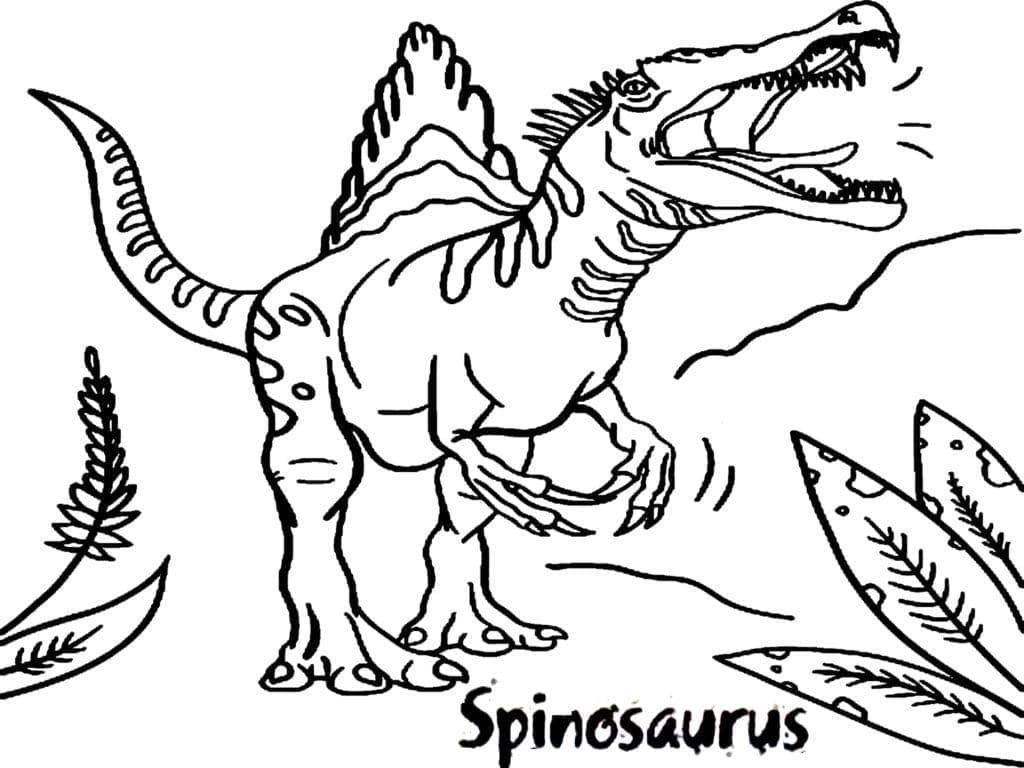 Harika Spinosaurus Boyama Sayfası