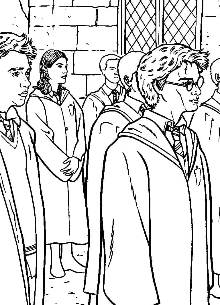 Harry Potter Görseli Boyama Sayfası