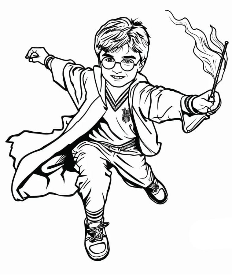 Harry Potter Resmi Ücretsiz Boyama Sayfası