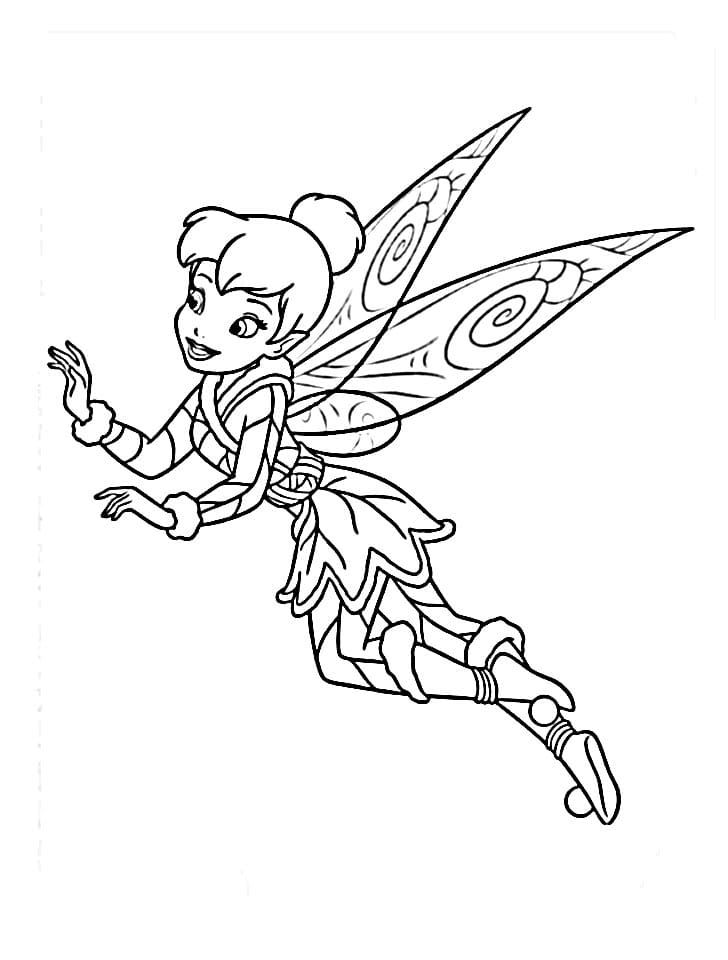 Hediye Tinkerbell Boyama Sayfası