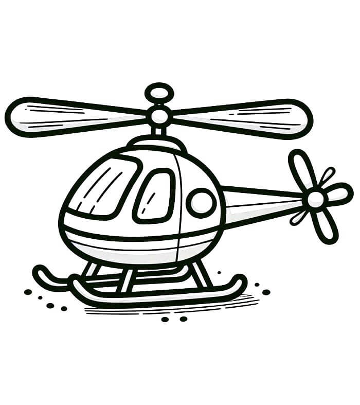 Helikopter Boyama Sayfaları