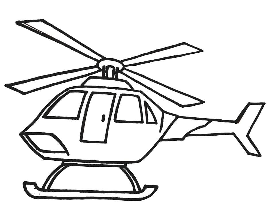 Helikopter Parasız Olarak Boyama Sayfası
