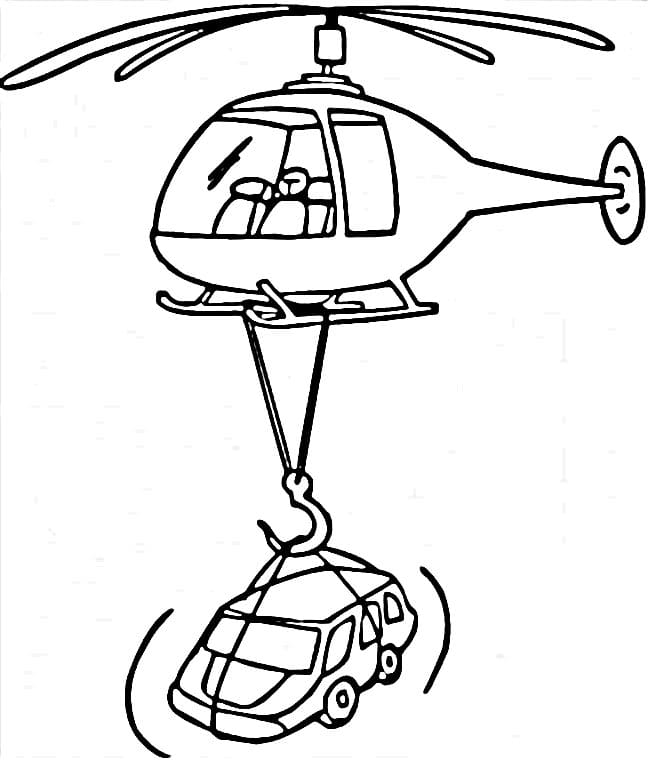 Helikopter Ücretsiz Görsel Boyama Sayfası