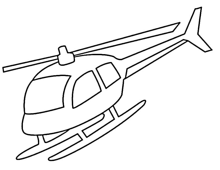 Helikopter Ücretsiz Boyama Sayfası