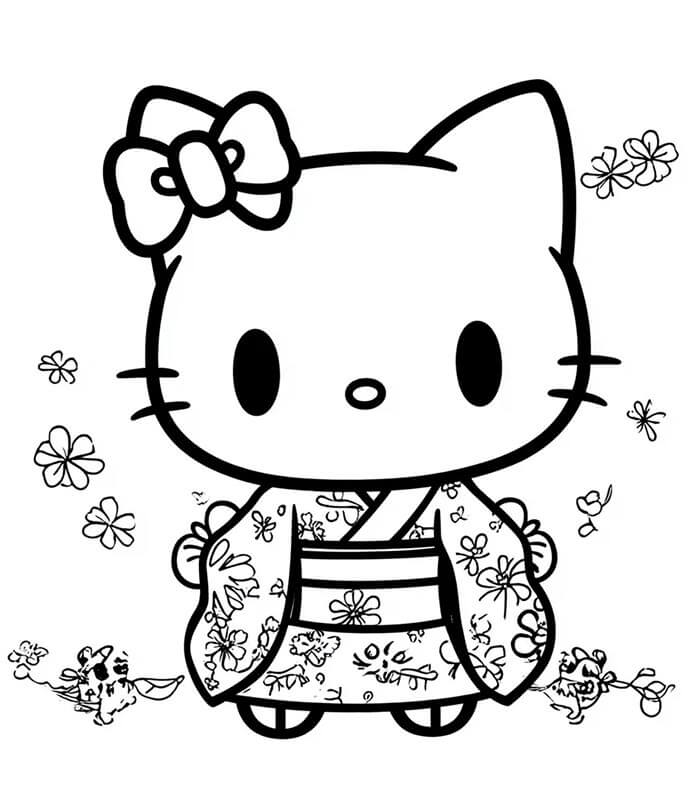 Hello Kitty (10) Boyama Sayfası