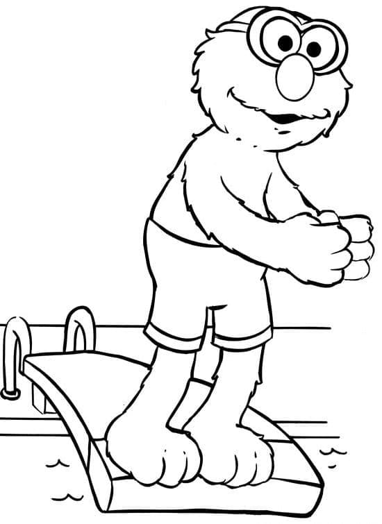 Hoş Elmo Boyama Sayfası