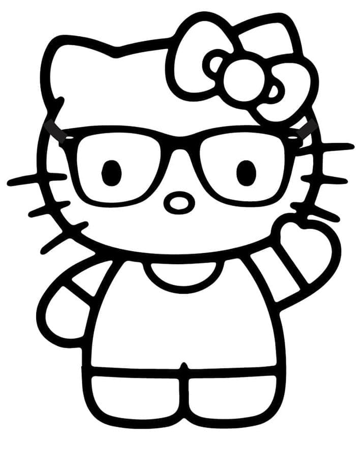 Hoş Hello Kitty Boyama Sayfası